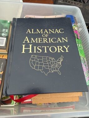 Almanac of American History Hardcover Book - Black with Gold Text